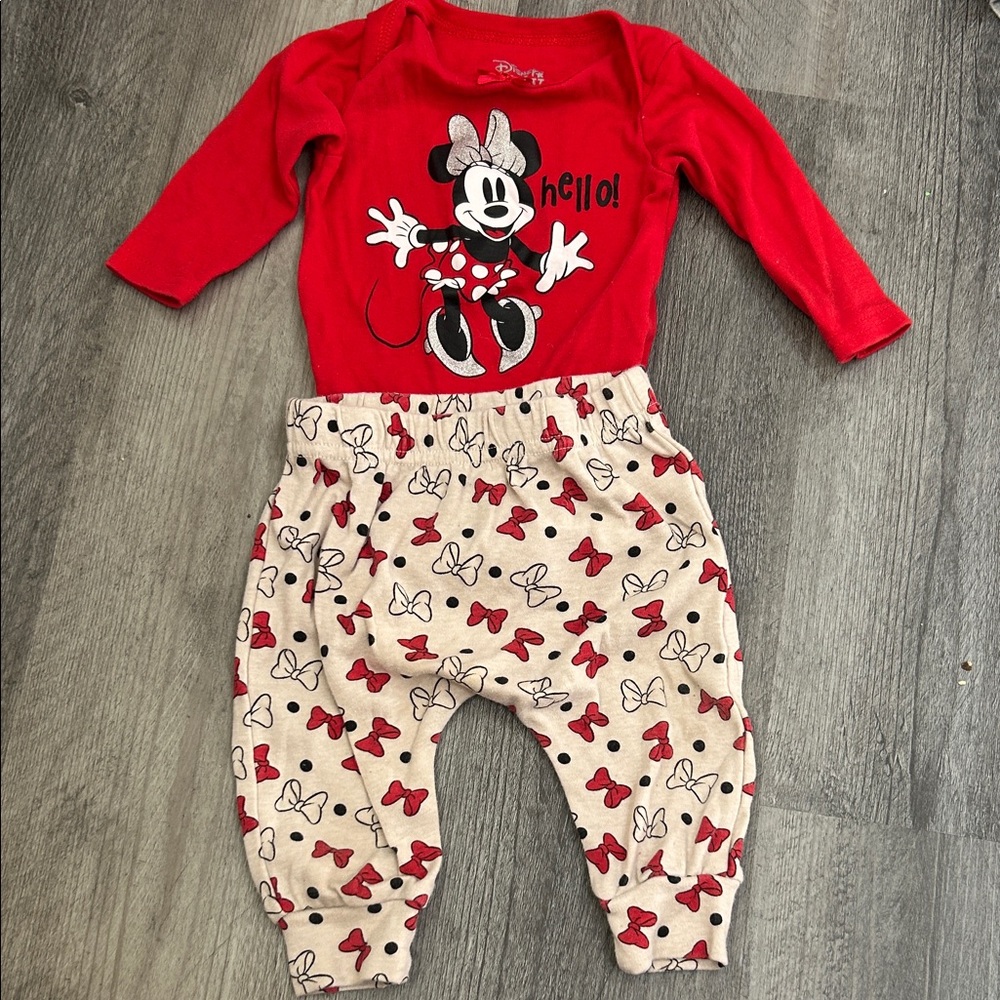 Disney Baby Minnie Mouse Infant Set - 3/6 mos